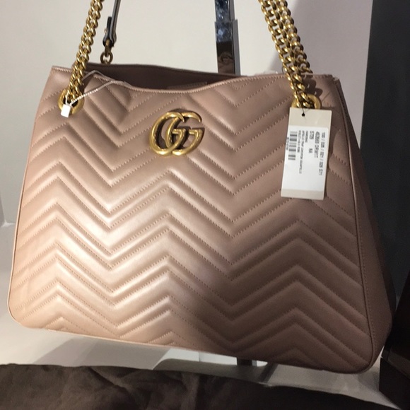 GUCCI Marmont GG Rose Leather Shoulder Bag 453569 - Picture 2 of 5